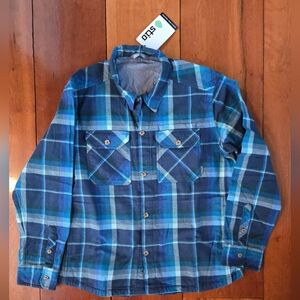 Men's XL Stio Hutkeeper Flannel Shirt or 'Shacket' in Midnight Hour - NWT
